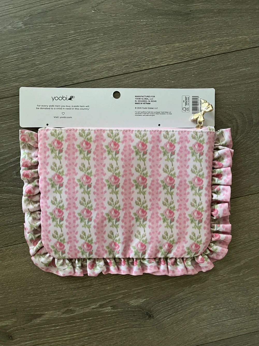 NWT Target x LoveShackFancy Pink Bow Bag and Floral Accessory Pouch